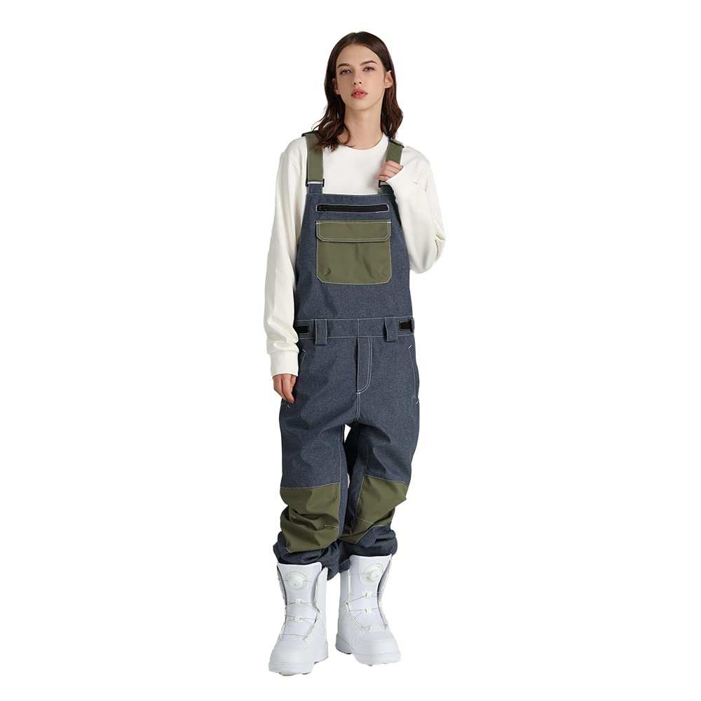 SEARIPE Women's & Men's Adjustable Insulated Snow Bib Overalls - Waterproof, Windproof & Wear-Resistant Ski Pants for Hiking, Climbing & Winter Sports