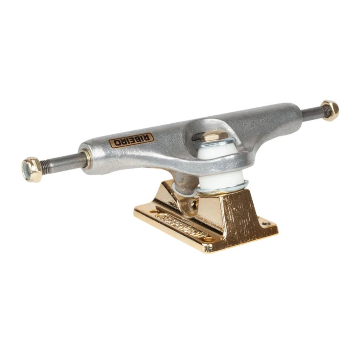 Independent Trucks Stage 11 Pro Skateboard Trucks - Carlos Rieberio Signature Series - Silver/Gold Finish - High Performance for Street and Park Skateboarding