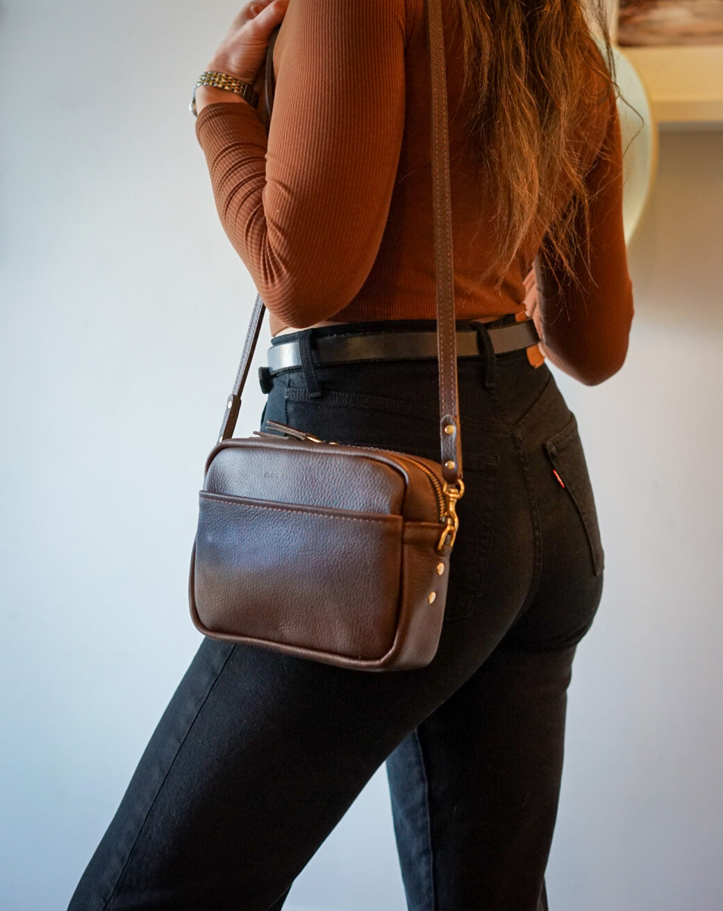 Rock River Cappuccino Rectangle Crossbody Bag - Stylish & Functional for Work, Travel & Everyday Use