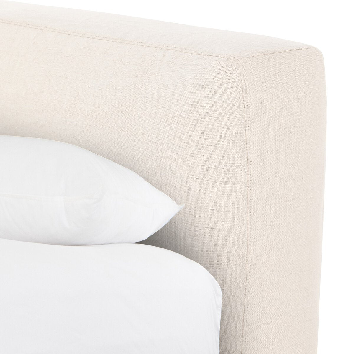 Adrian Slipcover Bed - Brussels Natural Queen Size - Perfect for Modern Bedrooms & Guest Rooms
