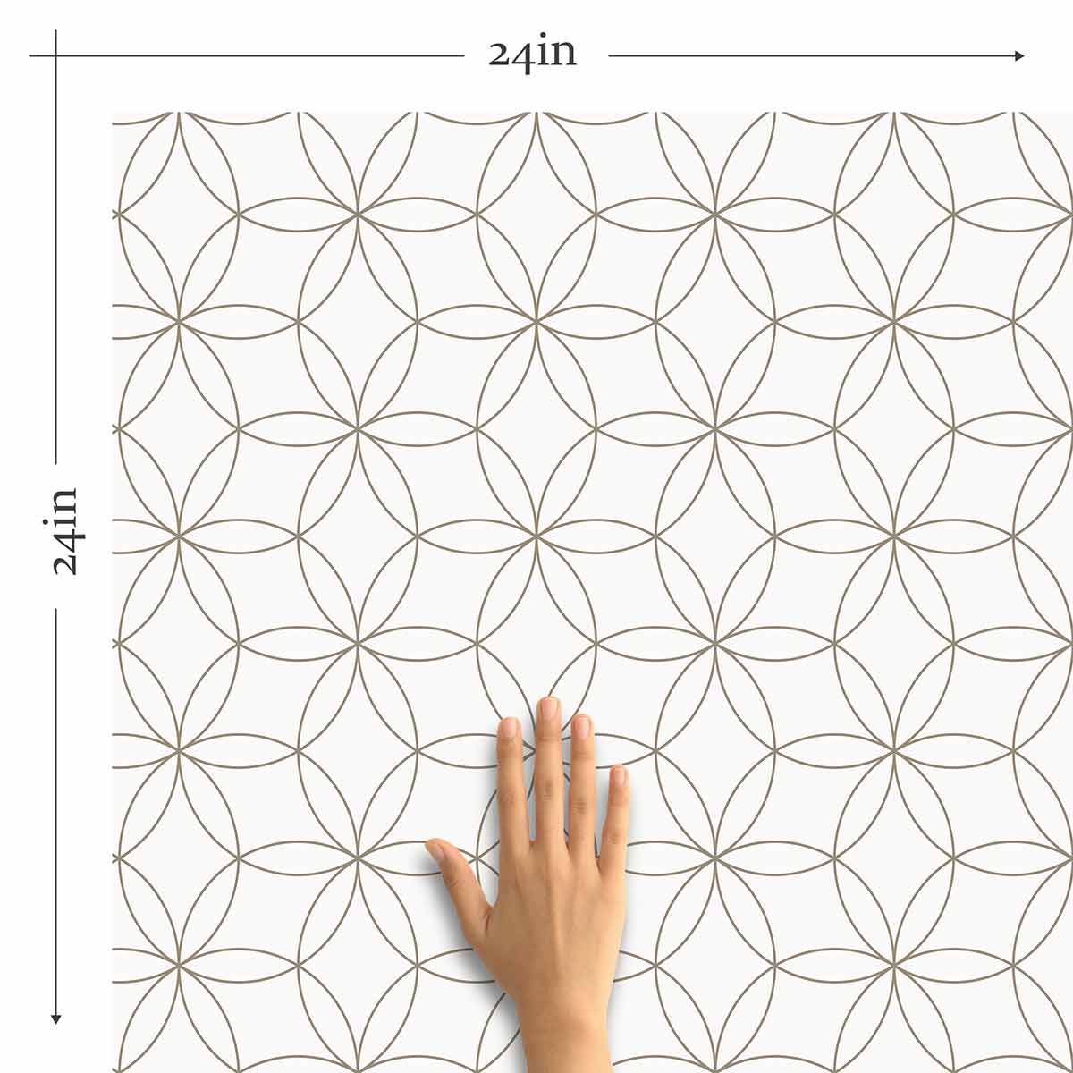 Olive Green & White Circle Peel and Stick Removable Wallpaper - Self-Adhesive Decorative Wall Covering for Bedroom, Living Room, Nursery, or Office Decor