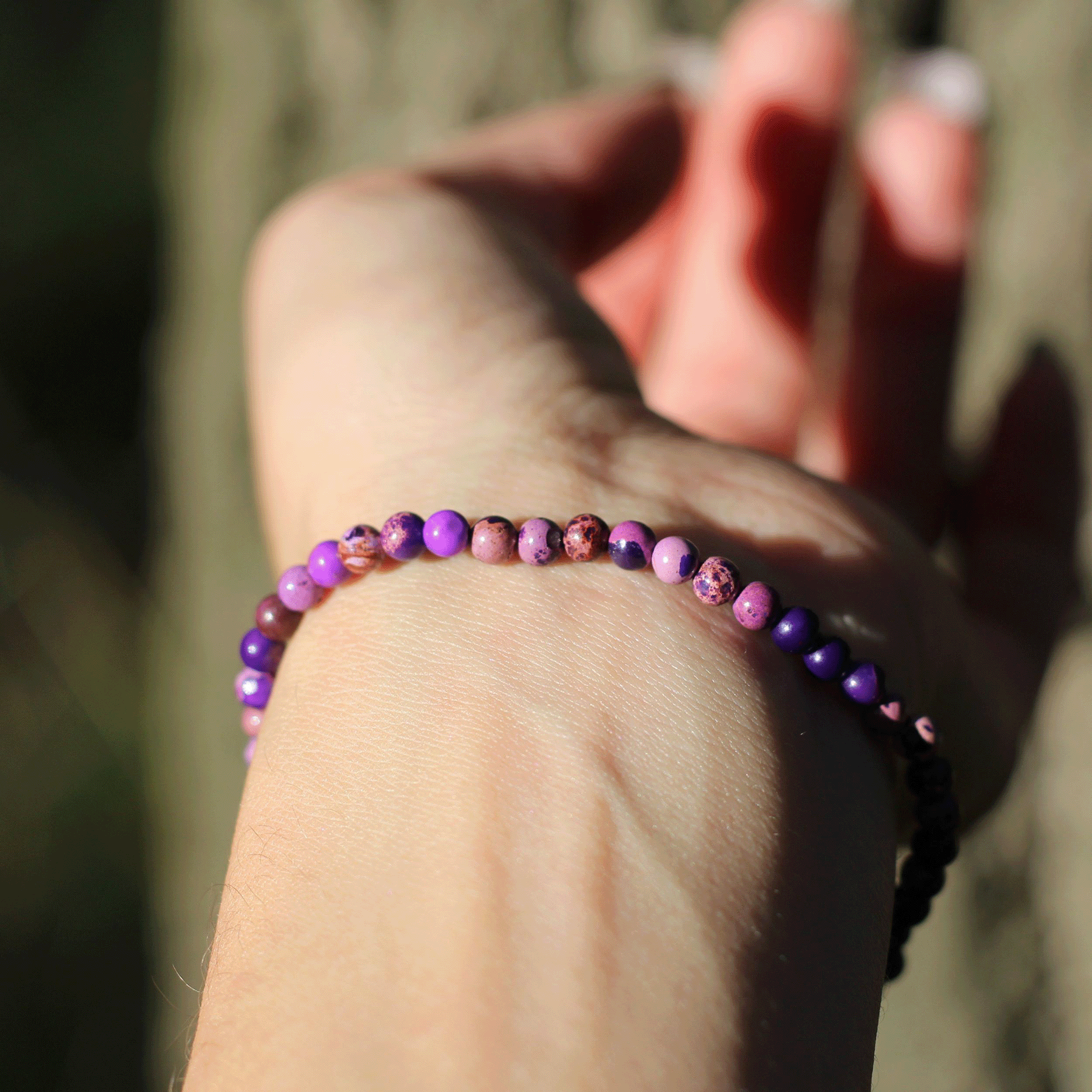 Purple Emperor Bracelet Mini - Elegant Adjustable Crystal Beaded Bracelet for Women | Perfect for Daily Wear, Parties & Gifts