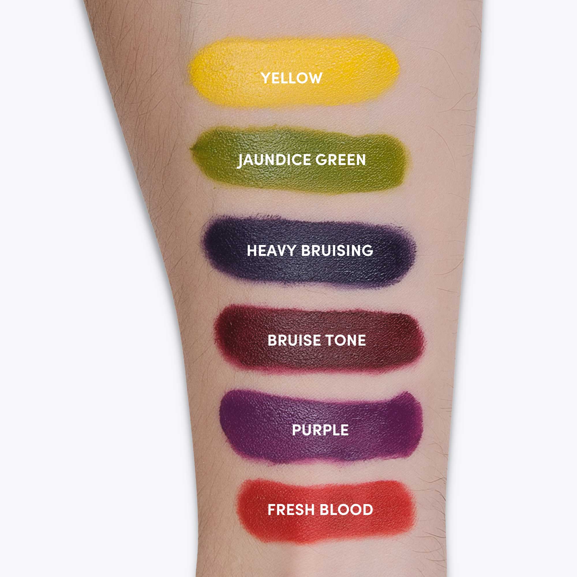 6 Color Bruise Wheel Professional SFX Cream Makeup Kit - Realistic Fake Wounds for Halloween, Cosplay & Special Effects - Perfect for Theater, Film & SFX Artists
