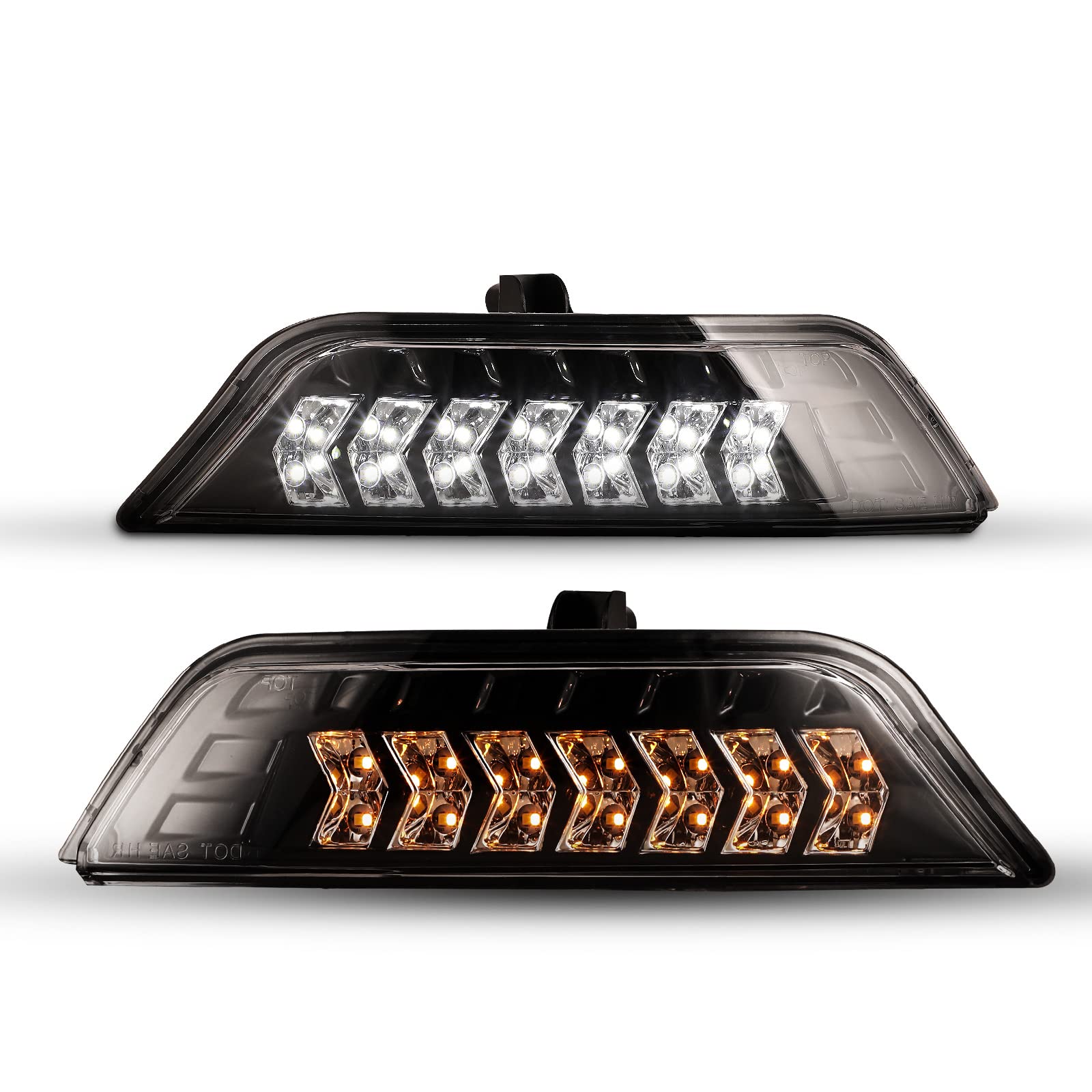 AUTOWIKI LED Turn Signal Lights for 2015-2017 Ford Mustang - Dynamic Sequential Turn Signals & DRL Lights (2PCS) - Upgrade Your Ride with Enhanced Visibility & Style