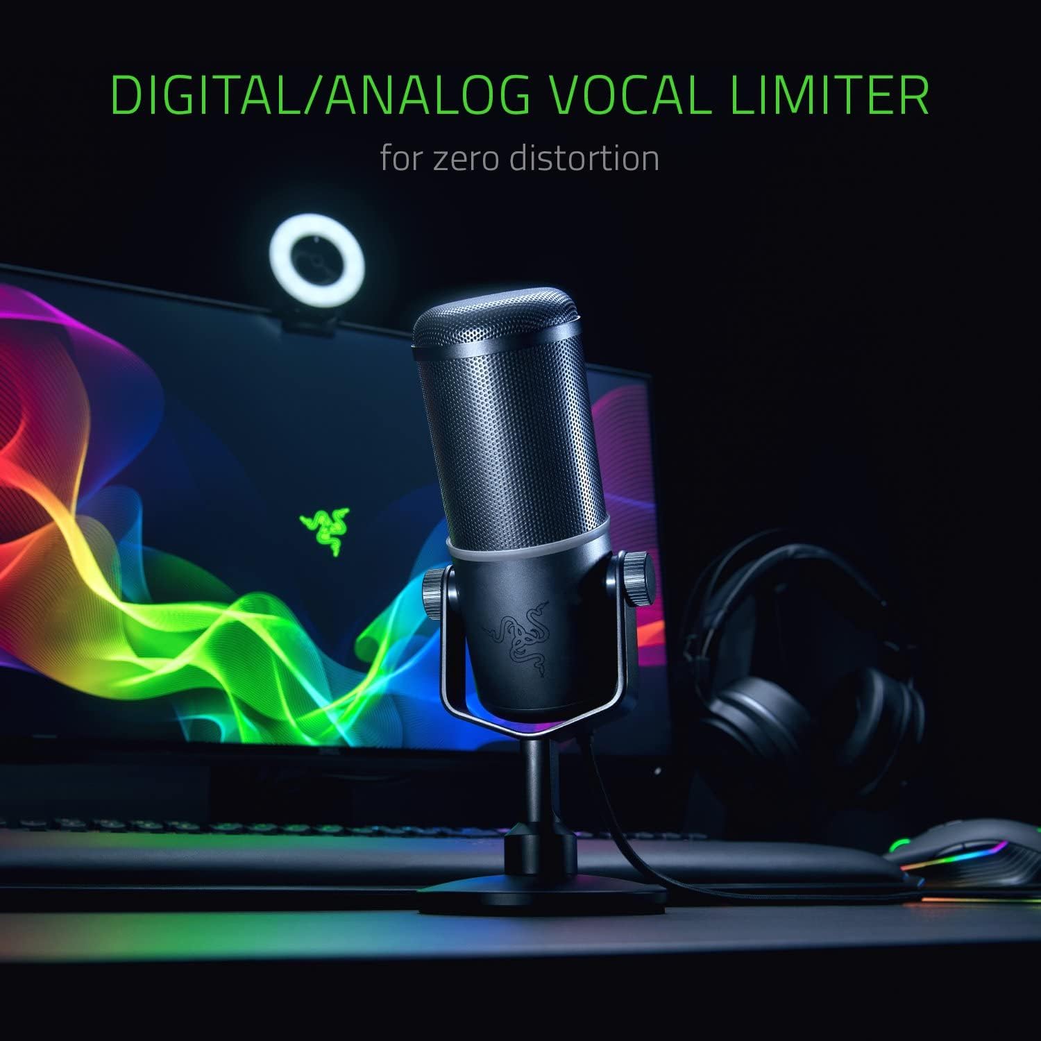 Razer Seirēn Elite Professional Dynamic Streaming Microphone - High-Quality USB Mic for Gaming, Podcasting & Voiceovers - Perfect for Twitch, YouTube & Discord