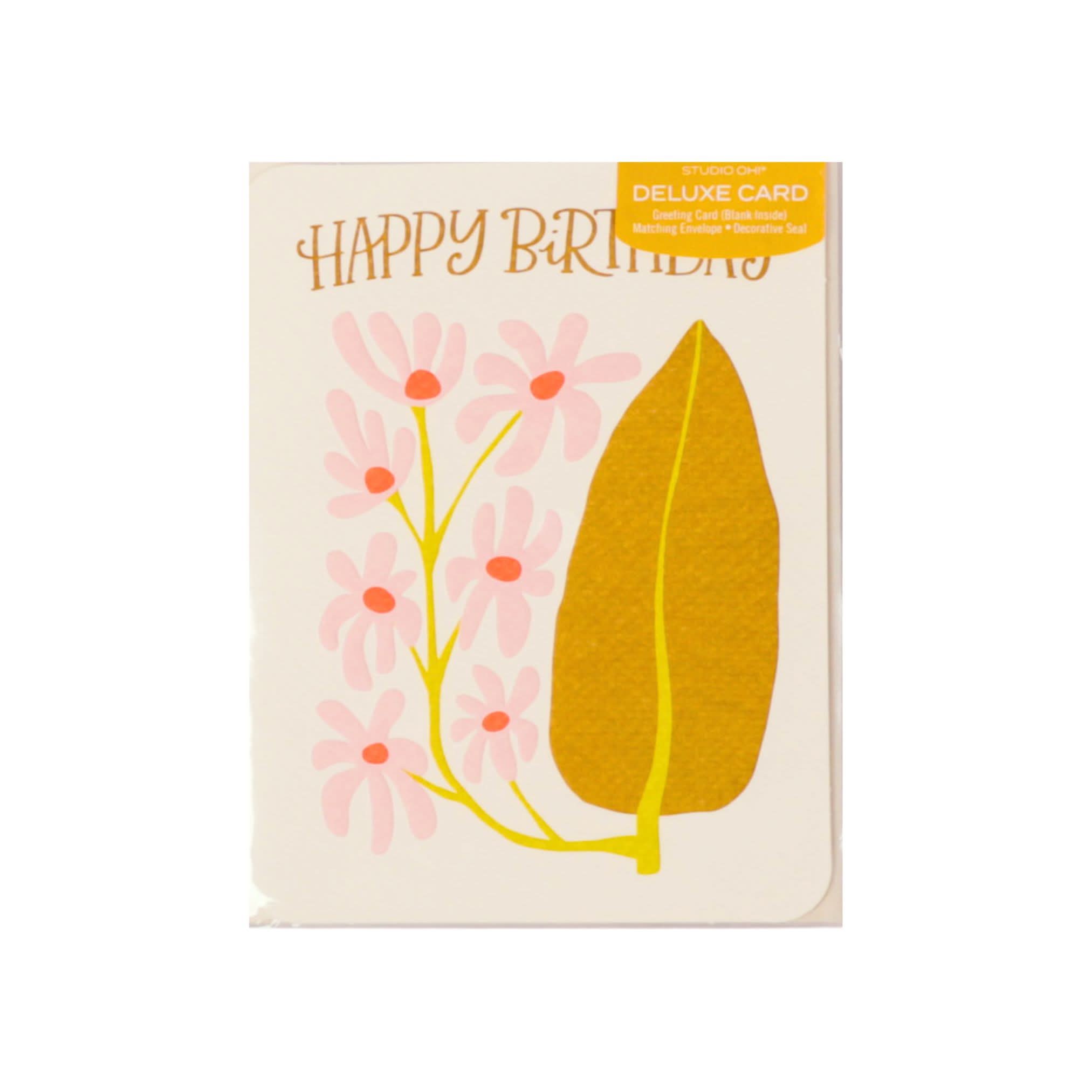 Deluxe Birthday in Bloom Greeting Card - Elegant Floral Design for Birthdays, Anniversaries & Special Occasions | Perfect for Friends, Family & Loved Ones