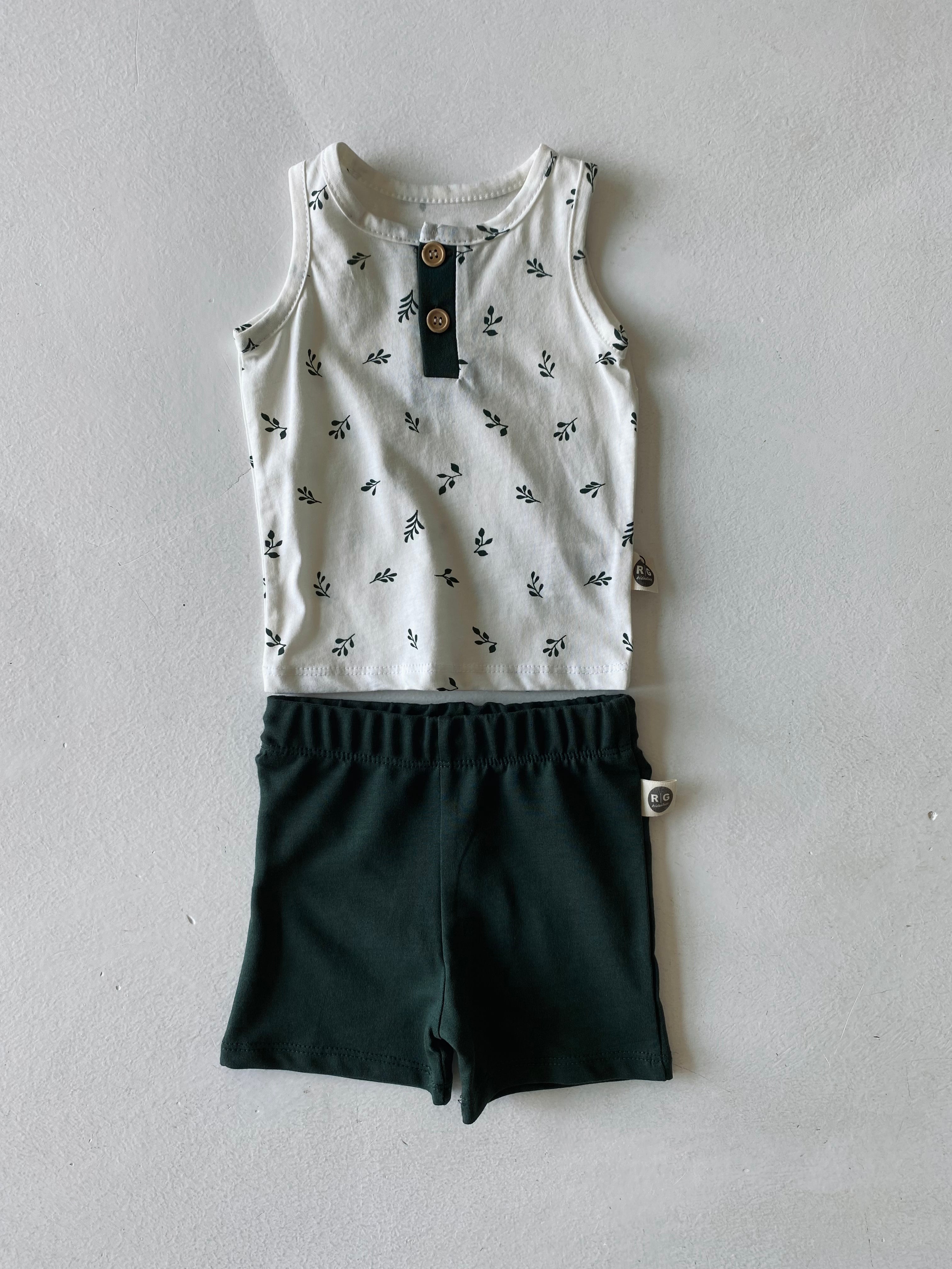 Baby Girl's Printed Shorts and T-Shirt Set - Organic Cotton Outfit for Toddlers | Playtime, Daycare & Summer Outfits