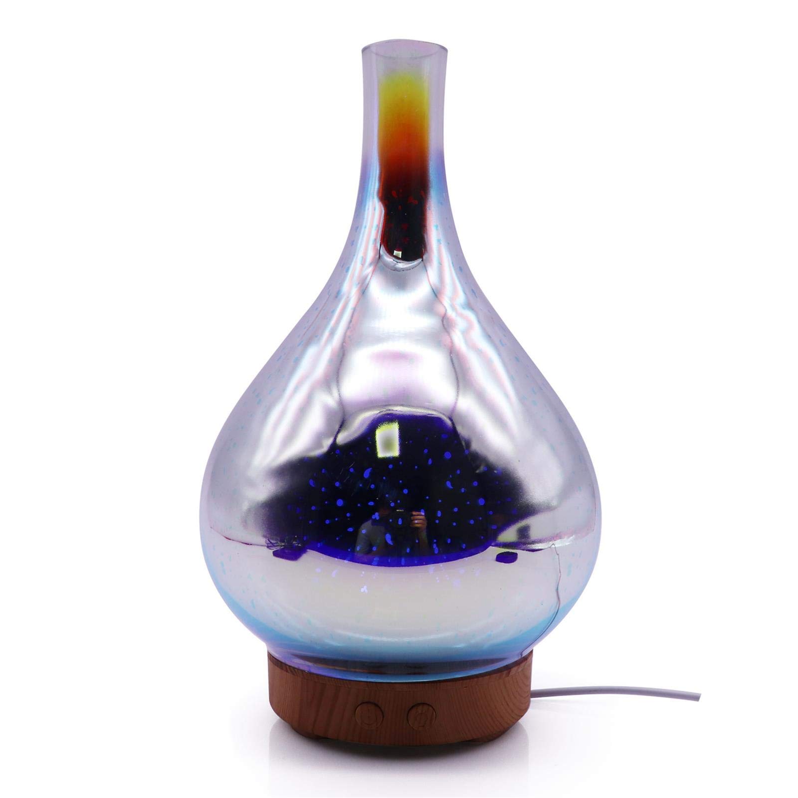 7-Color Changing LED 3D Love Aromatherapy Lamp - Ultrasonic Essential Oil Diffuser & Humidifier for Home, Office, Yoga - Promotes Relaxation & Better Sleep (White) | Perfect for Bedroom, Spa, Meditation & Gift Giving
