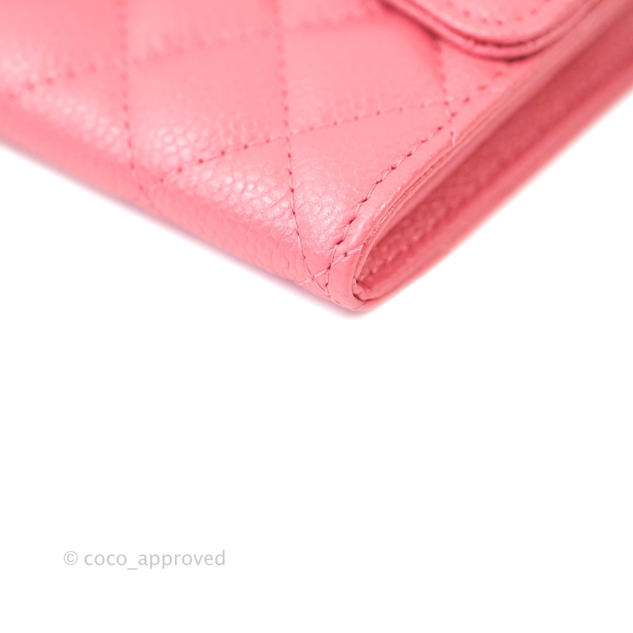 Chanel Classic Flap Wallet in Pink Caviar Leather with Gold Hardware - Luxury Designer Wallet for Women, Perfect for Everyday Use & Special Occasions