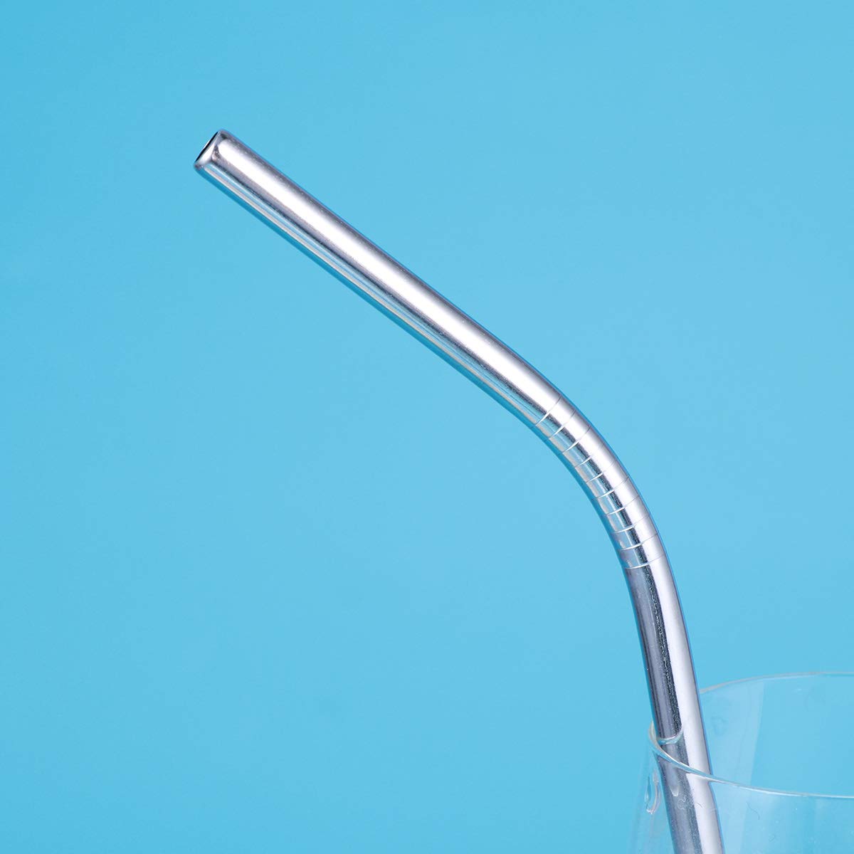 Eco-Friendly Reusable Stainless Steel Drinking Straws - 1 Pack Straight Metal Straws for Smoothies, Iced Coffee & Cocktails | BPA-Free, Dishwasher Safe & Durable
