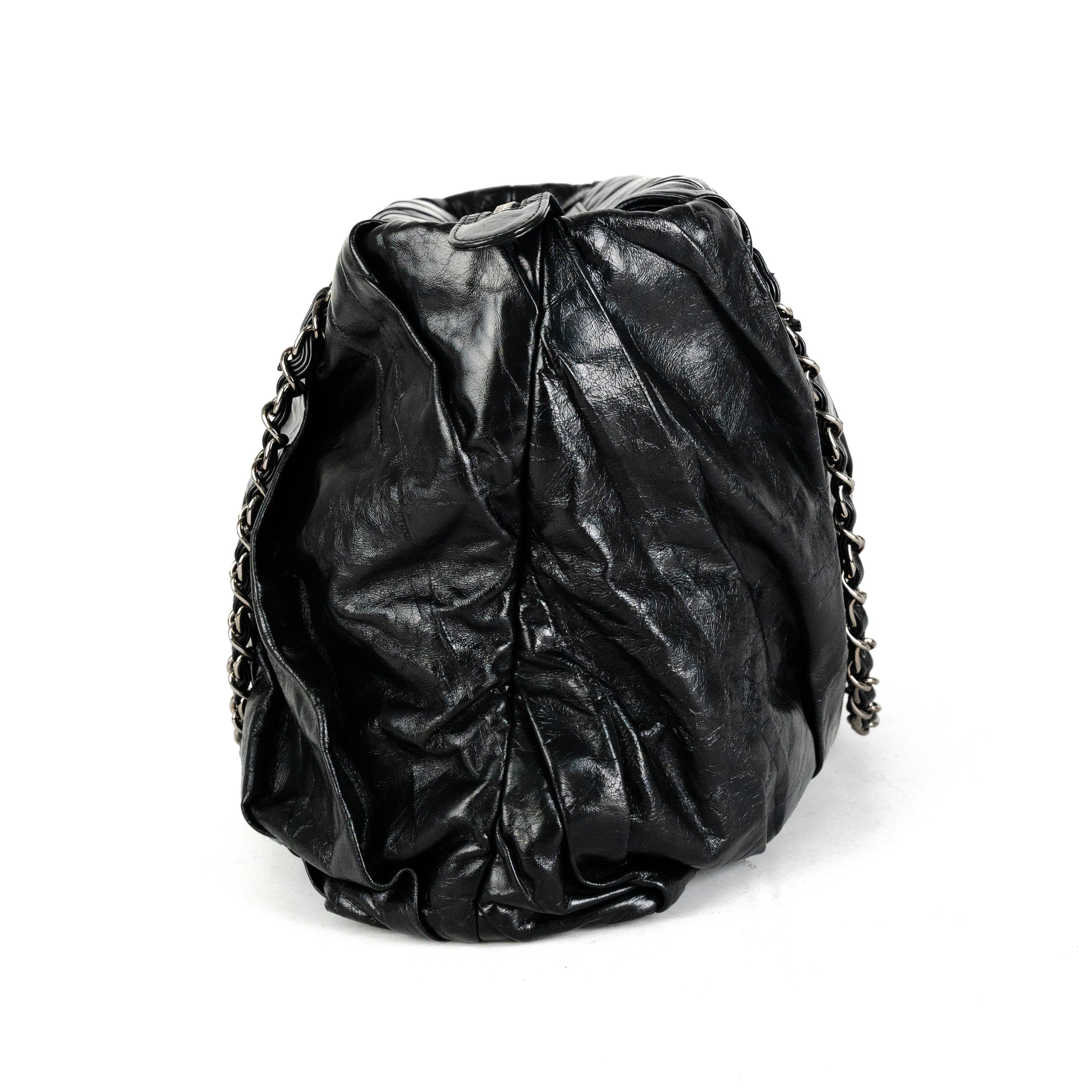 Chanel Black Leather Tote Bag for Women - Luxury Designer Handbag for Work, Travel & Everyday Use