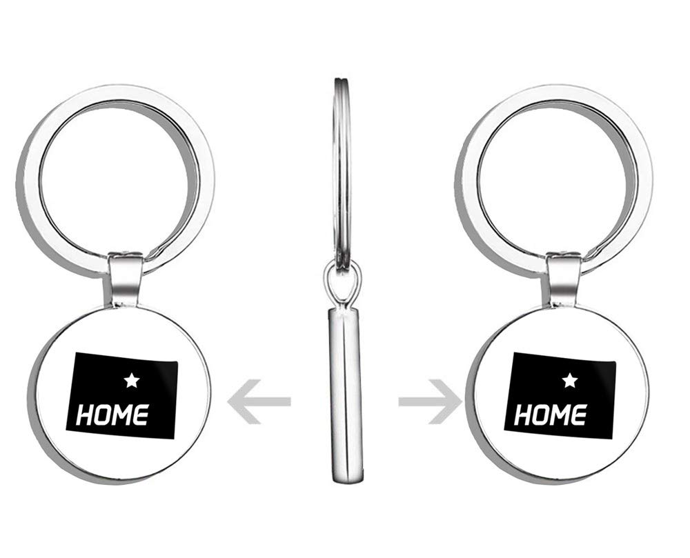 Premium Double-Sided Stainless Steel Keychain - Colorado Home Key Ring Holder with Car Key Finder - Perfect for House Keys, Office Keys & Vehicle Key Organization