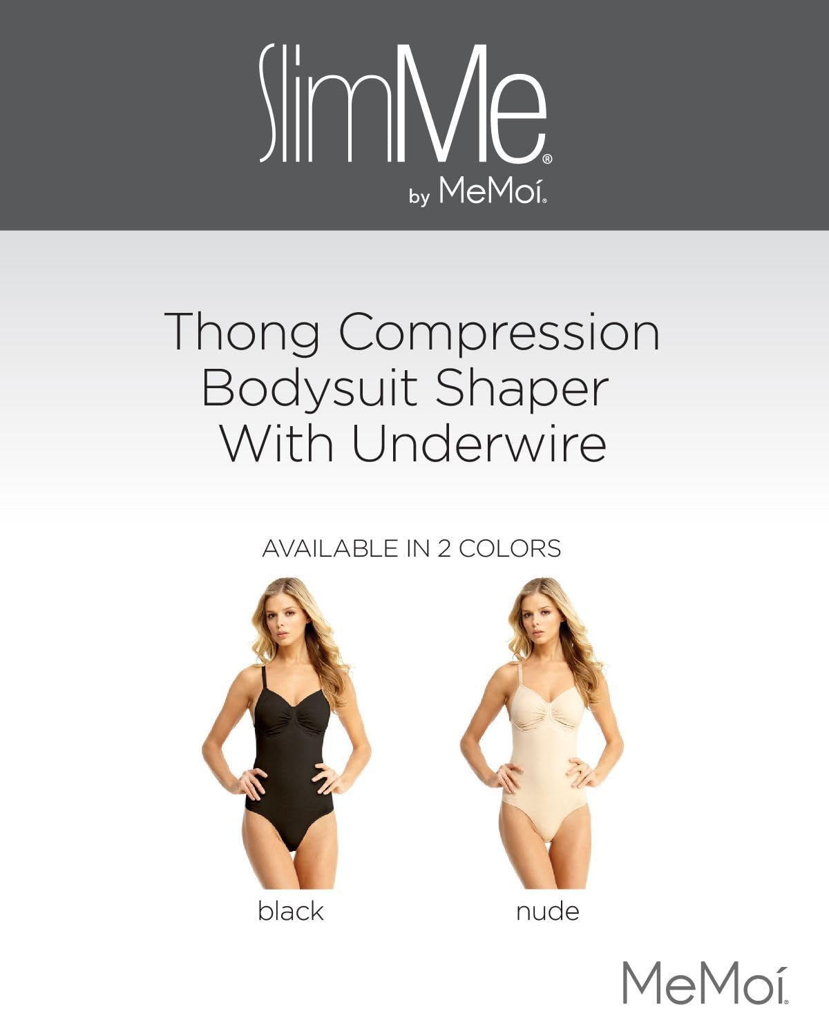 SlimMe Thong Compression Body Shaper for Women - Tummy Control Bodysuit, Comfortable Shapewear for Everyday Wear (Sizes S-XL) | Perfect for Workouts, Dresses & Special Occasions