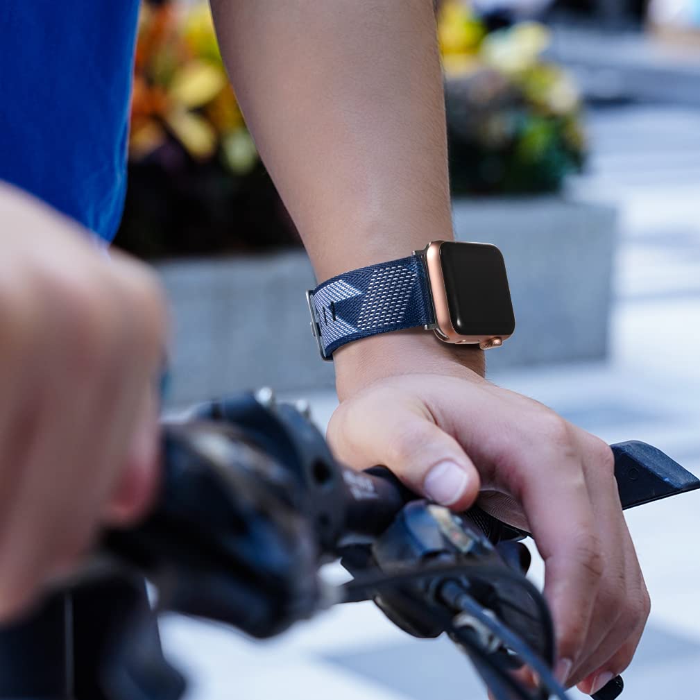 Soft Fabric Apple Watch Band Compatible for Series 10/9/8/7/6/5/4/SE/3/2/1 - 40mm Breathable Wrist Strap for Women & Men - Perfect for Sports, Workouts & Everyday Wear