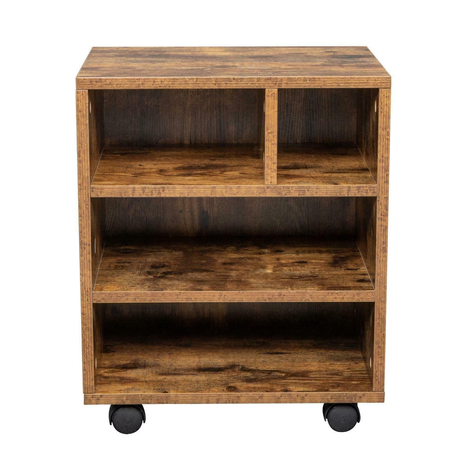 StateOJ Rolling Office Cart Printer Stand with Storage - Mobile File Cabinet & Desk Organizer for Home & Office Workspace Organization