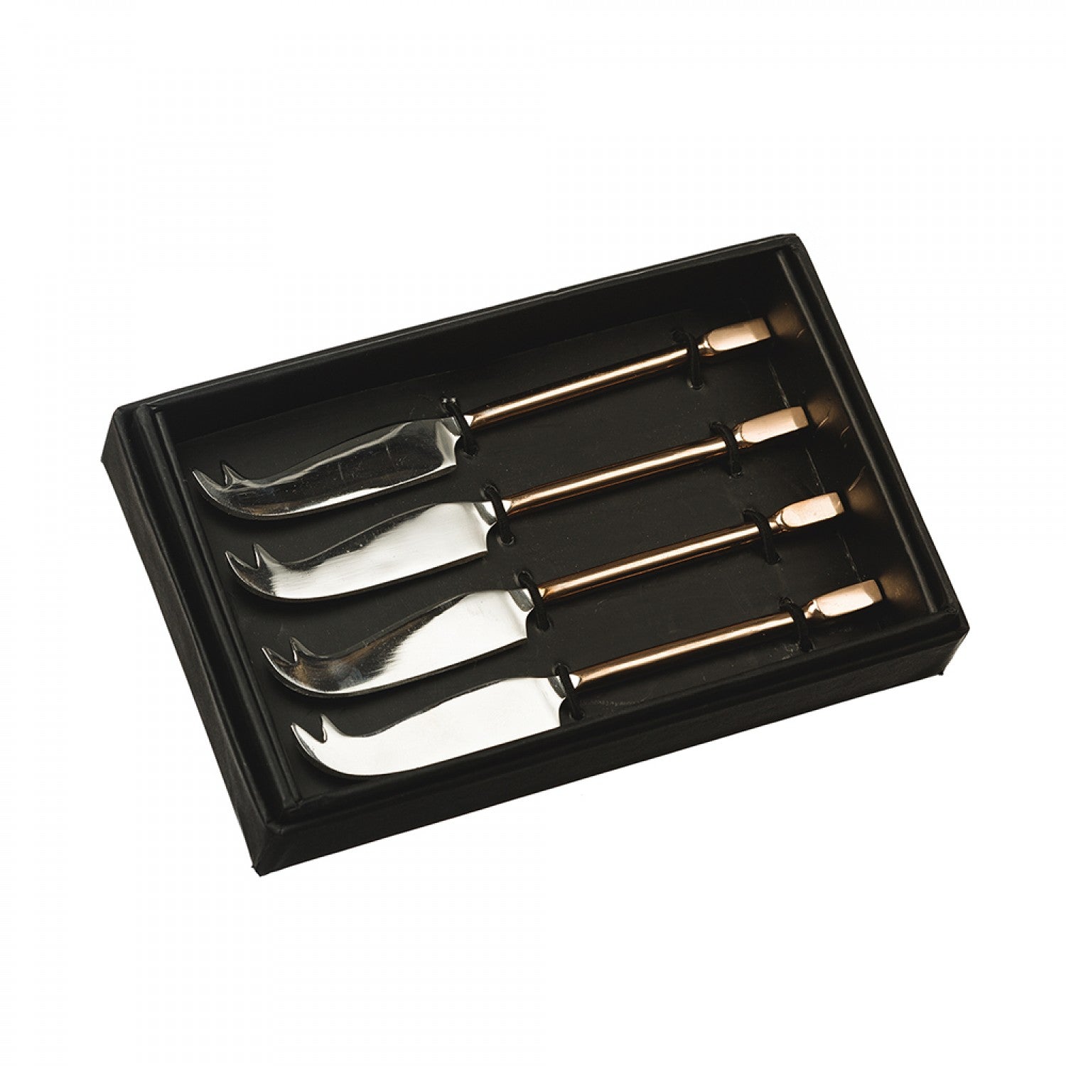 4 Mini Copper Cheese Knives Set - Elegant Cheese Serving Utensils for Charcuterie Boards, Wine Parties & Gourmet Cheese Tasting