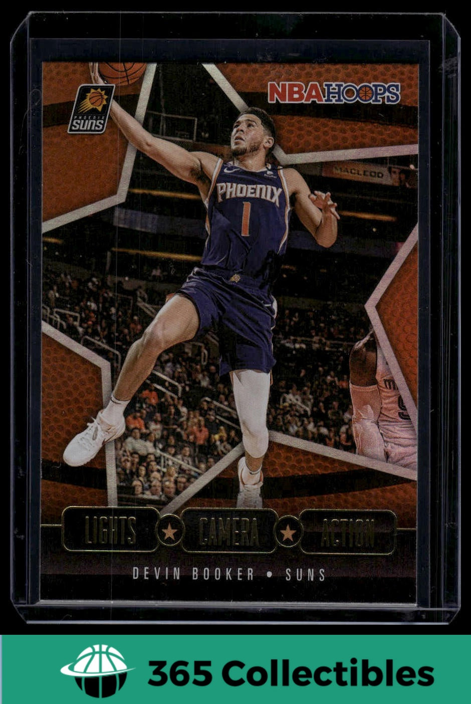2020-21 Hoops Devin Booker Lights Camera Action #7 Basketball Card - Phoenix Suns NBA Trading Card for Collectors & Fans - Perfect for Sports Memorabilia Collections & Fan Displays