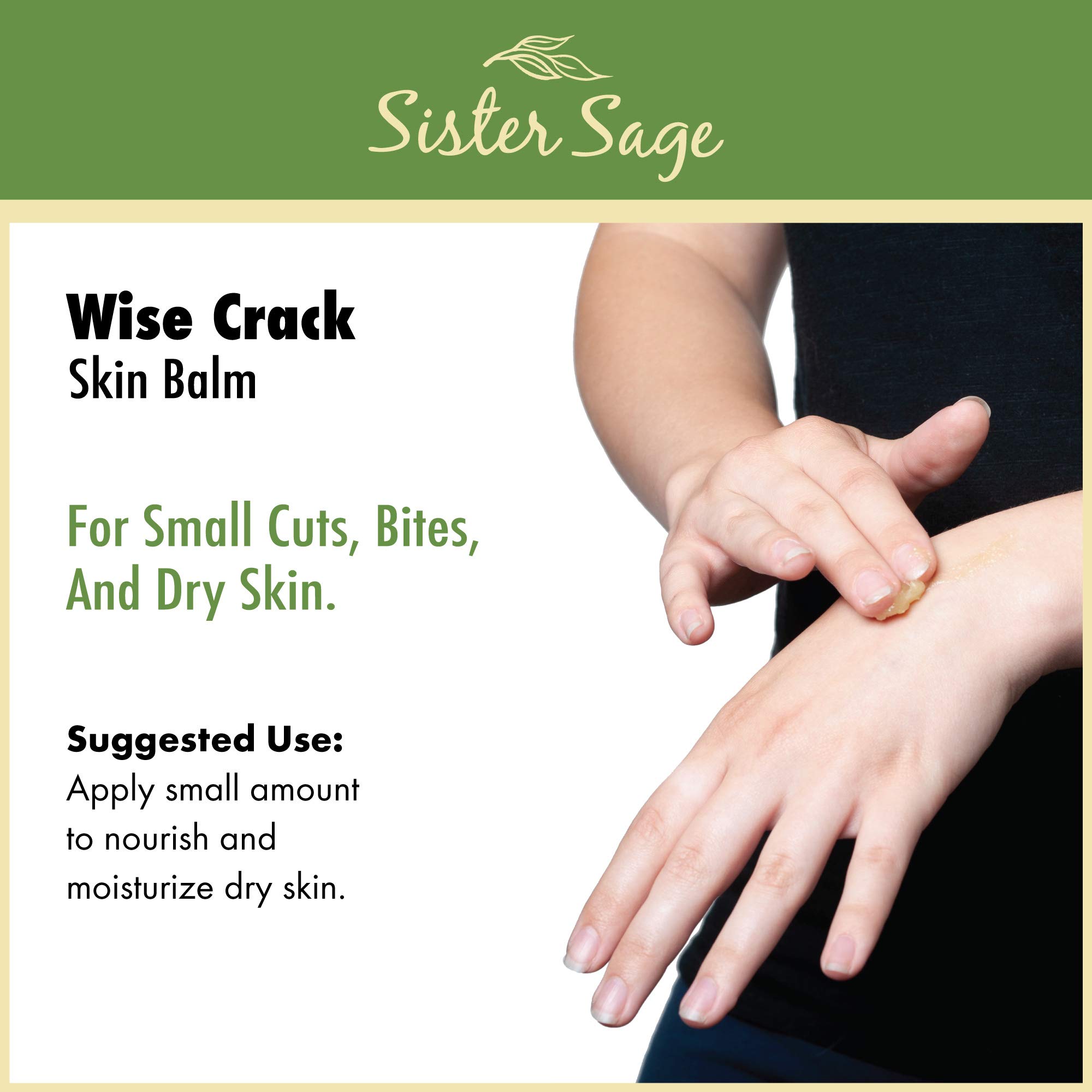 Wise Crack Skin Balm - 100% All Natural Hand Cream with Shea Butter for Dry, Cracked Skin (4 Oz) | Perfect for Winter Care, Gardening & Outdoor Activities