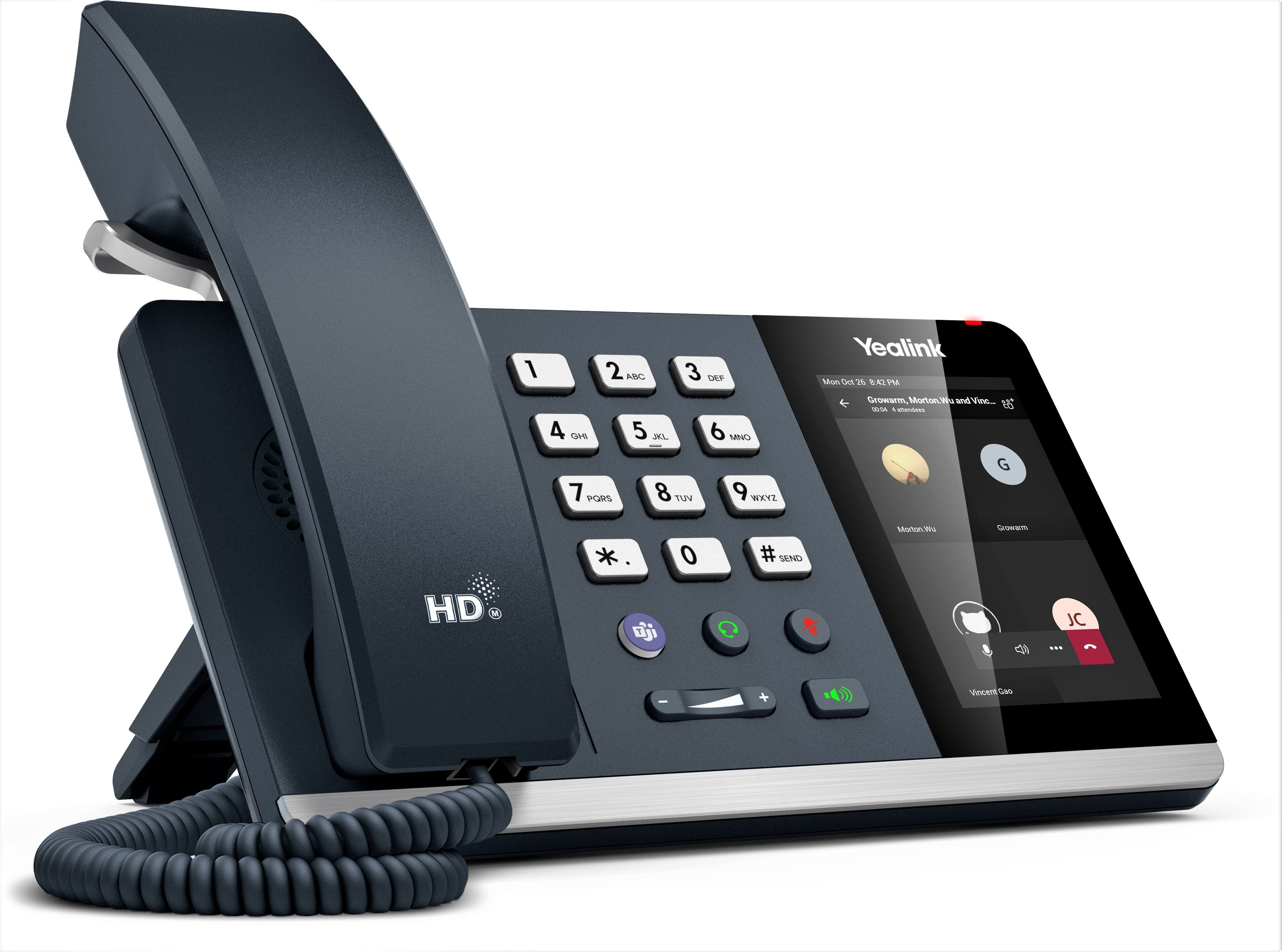 Yealink MP54 Microsoft Teams Certified IP Phone - HD Voice, Noise Proof, Easy Setup for Office & Remote Work