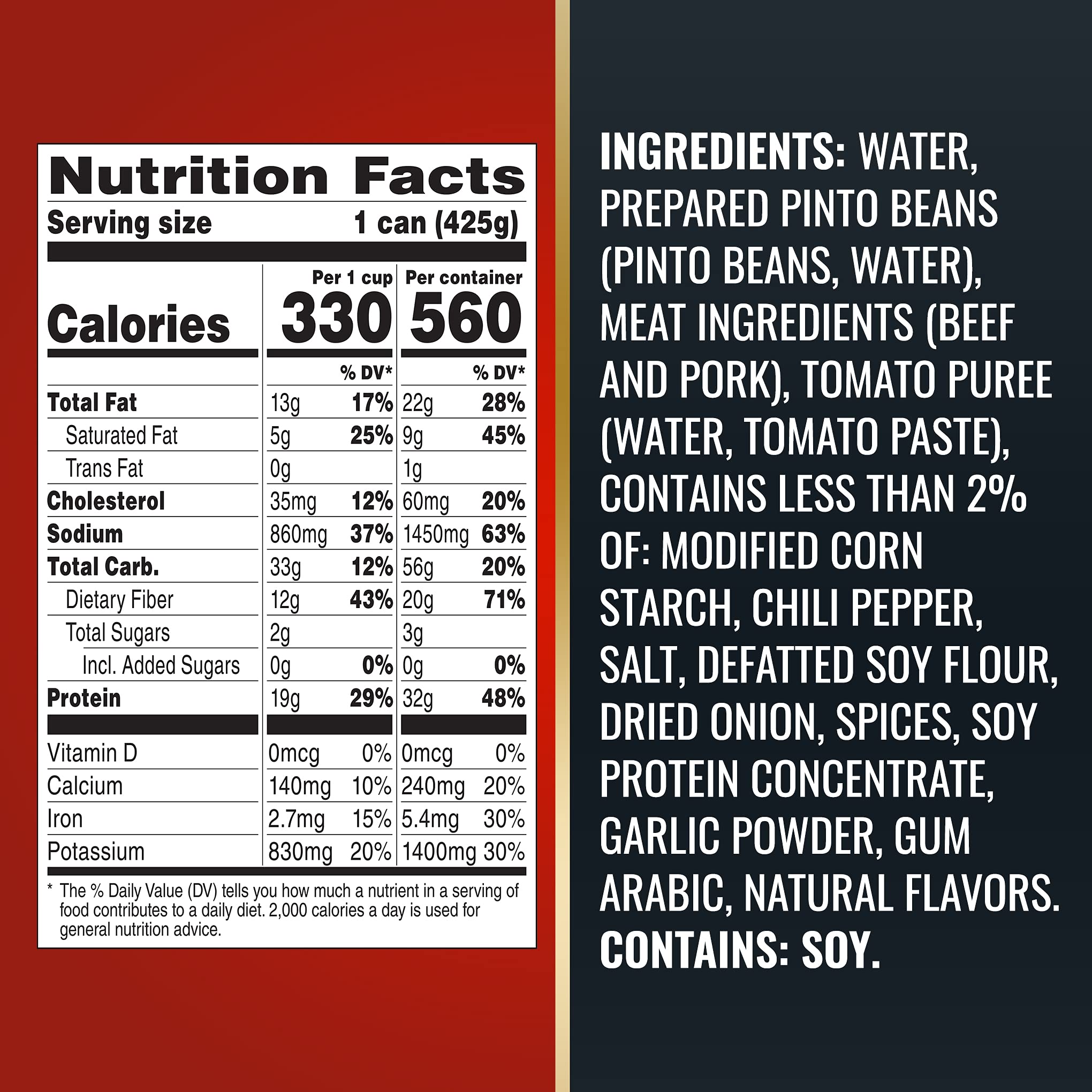 Dennison Chili With Beans - 15 Oz Cans (Pack of 12) | High Protein Canned Chili for Camping, Emergency Food & Quick Meals