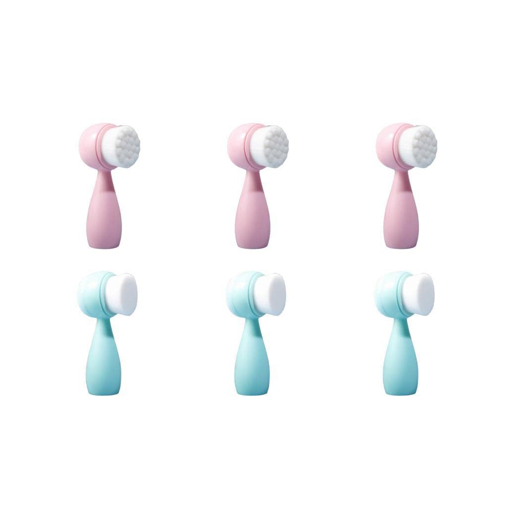 6-Pack Facial Cleansing Brushes for Deep Pore Cleaning, Exfoliating & Skin Care - Professional & Travel-Friendly Beauty Tools for Home, Salon & On-the-Go Skincare Routine