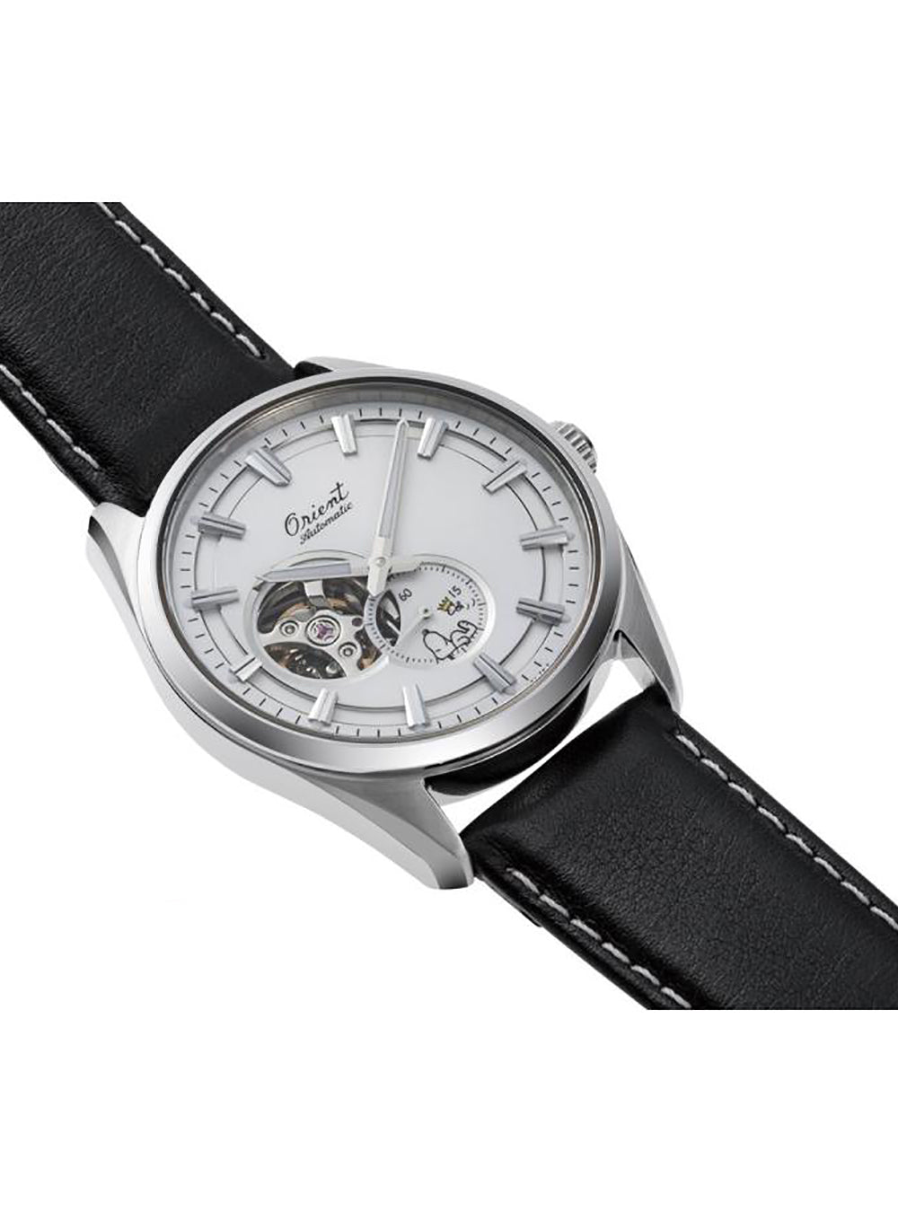 ORIENT Mechanical Contemporary Watch Semi-Skeleton Peanuts Collaboration Model RN AR0011S Limited Edition JDM - Stylish Unisex Timepiece for Casual Wear, Collectors & Gift Giving