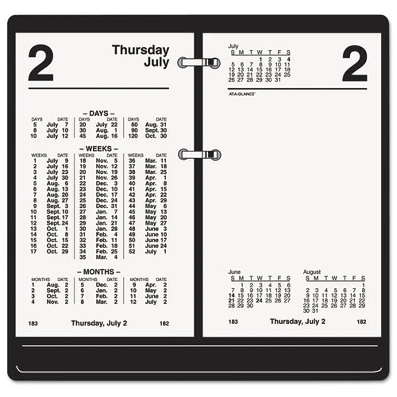 2026 White Financial Desk Calendar Refill - 3.5