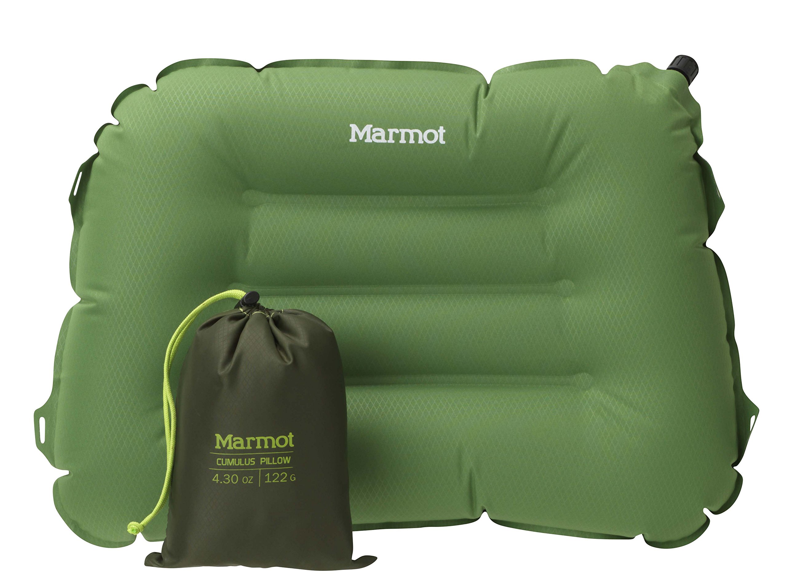 MARMOT Cumulus Inflatable Insulated Camping Pillow - Lightweight Backpacking Pillow with Removable Washable Cover & Stuff Sack for Hiking, Travel, and Outdoor Adventures