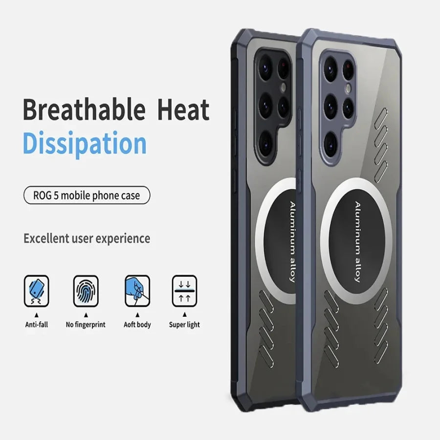 Samsung Galaxy S25 Ultra Thin Cooling Case - Premium Heat Dissipation Phone Cover for Gaming & Long Usage | Perfect for Travel, Work & Outdoor Activities