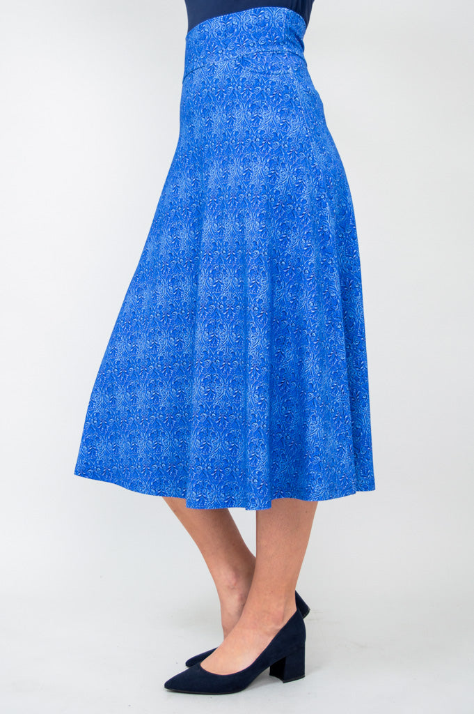 Gillian Women's Bamboo Skirt - Comfortable & Stylish Vegas Floral Print for Summer Outfits, Beach Vacations & Casual Wear