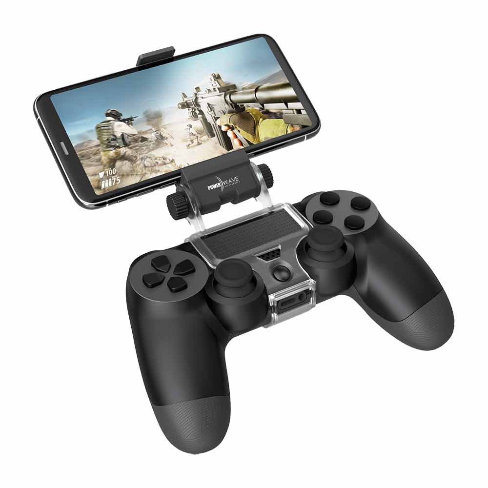 Powerwave PS4 Controller Phone Mount Holder - Universal Gaming Clip for Smartphones - Perfect for PS4 Remote Play & Mobile Gaming