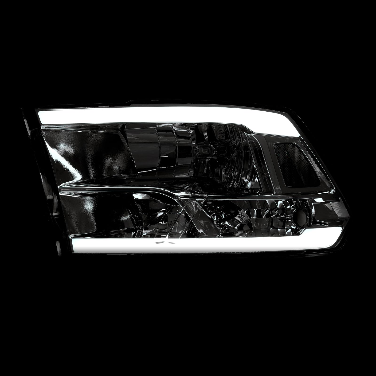 Ram 1500-5500 LED DRL Headlights & Turn Signals - Chrome Housing, Clear Lens for 2009-2018 Models - Off-Road & Street Use