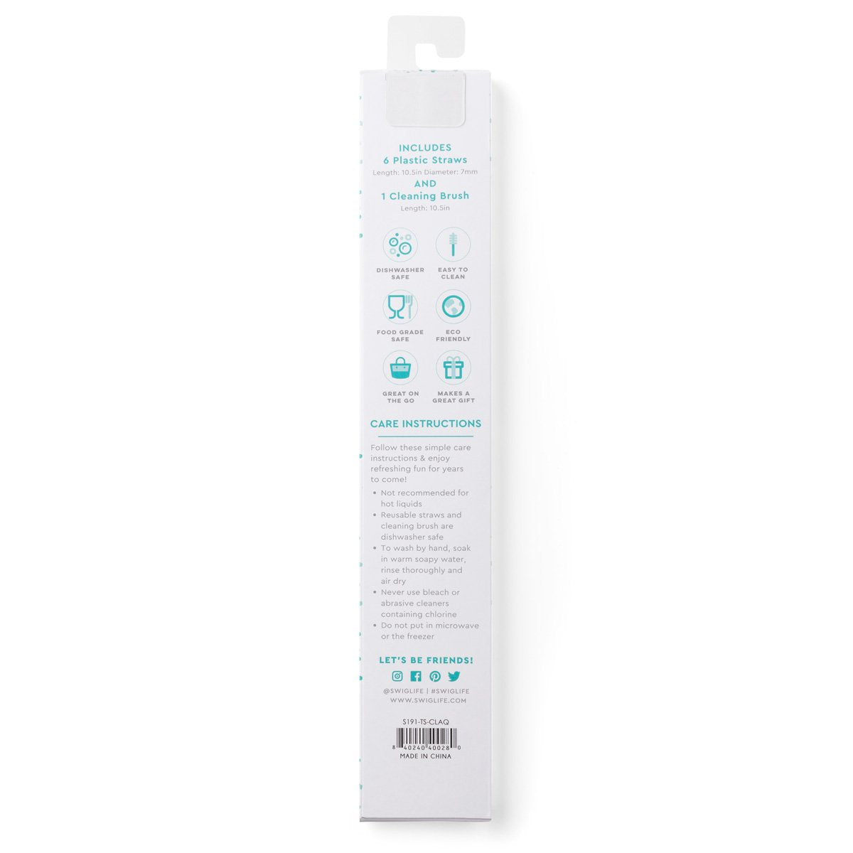 Eco-Friendly Clear & Aqua Reusable Straw Set - BPA Free Silicone Drinking Straws for Smoothies, Iced Coffee & Cocktails - Perfect for Home, Office & Travel Use