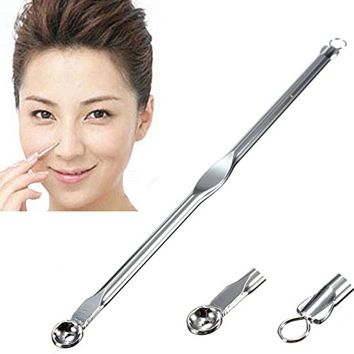 1Pc Silver Blackhead & Comedone Remover Tool - Acne Blemish Extractor for Face Cleaning & Pimple Care - Perfect for Daily Skincare Routine & Professional Spa Treatments