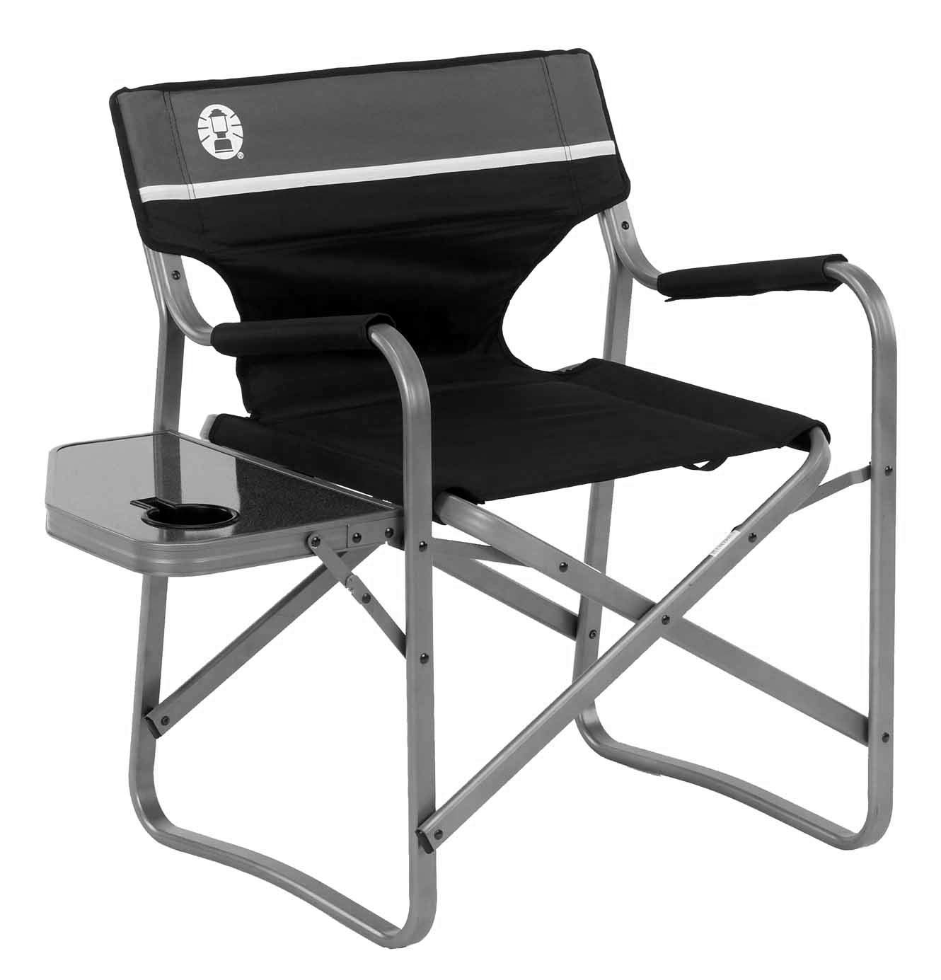 Coleman Folding Camping Chair with Side Table - Portable Beach Chair for Outdoor, Tailgating, Camping & Picnic - Perfect for Backyard, Beach & Deck Relaxation