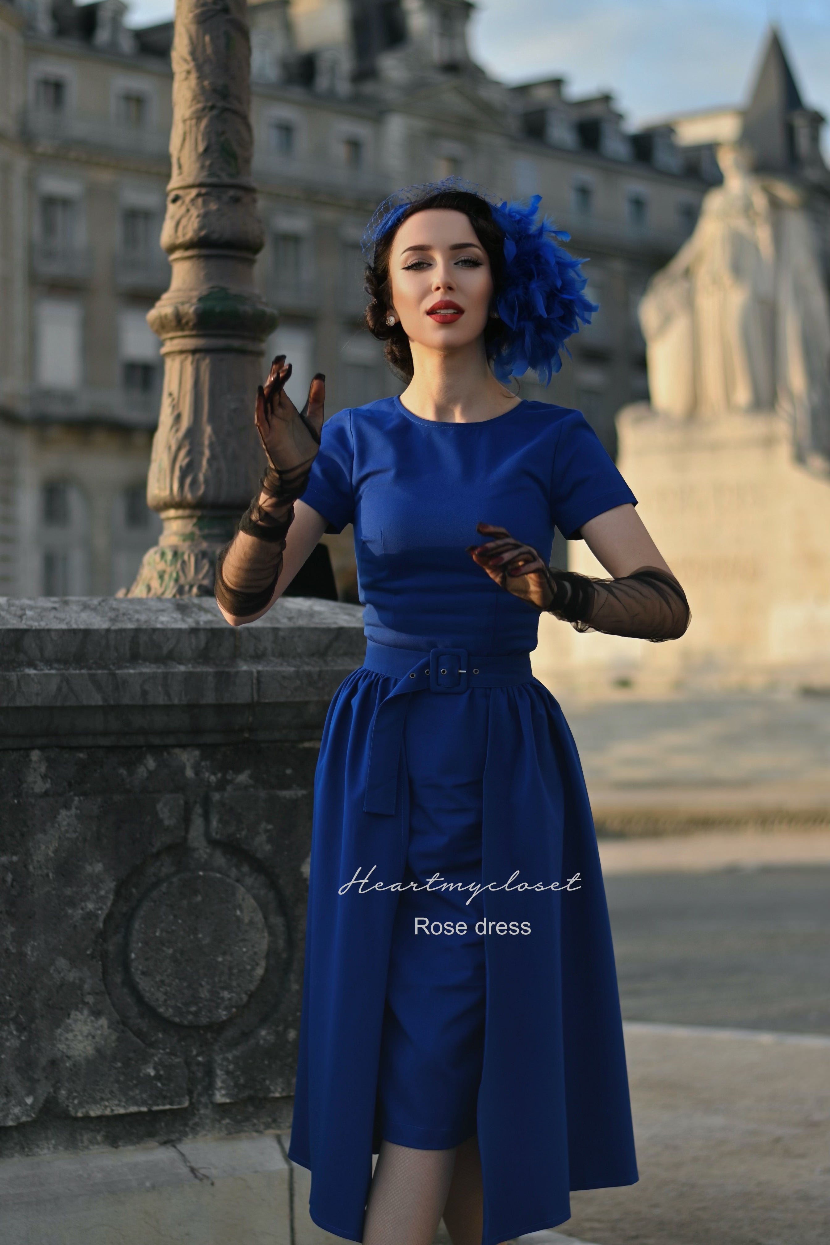Elegant ROSE Pencil Dress with Detachable Skirt Wrap - Perfect for Office, Cocktail Parties & Special Occasions