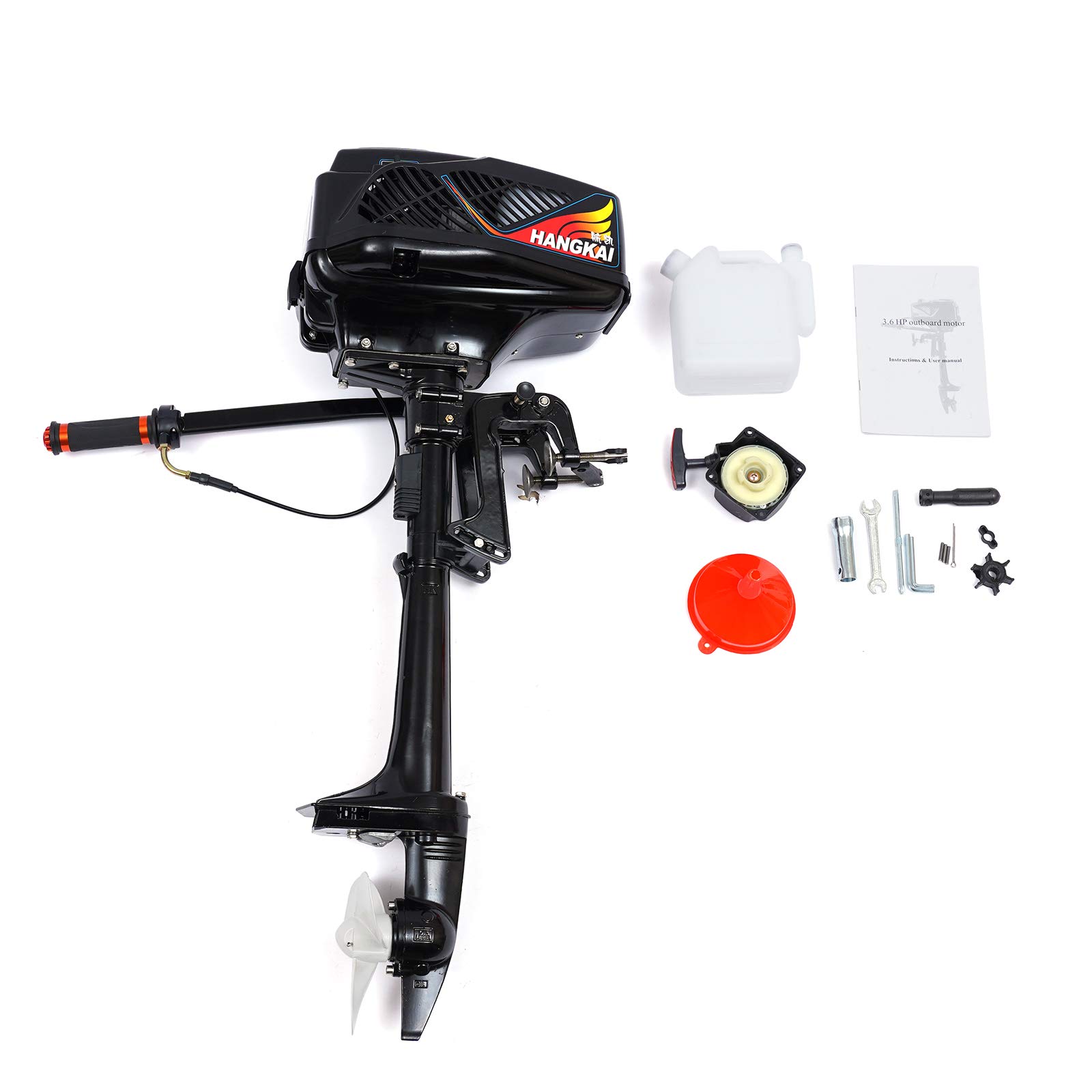 LOYALHEARTDY 3.6HP 55cc 2-Stroke Outboard Motor Boat Engine - Heavy Duty Water Cooling System - Perfect for Kayak, Fishing Boat & Small Watercraft - Ideal for Fishing, Recreational Boating & Marine Adventures