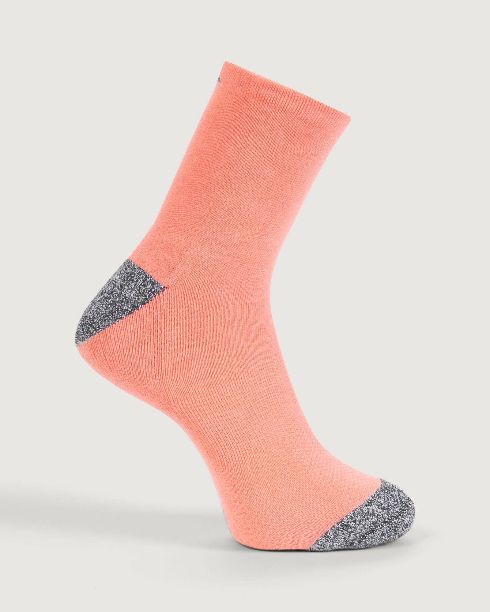 Accion driMOTION Quarter Crew Socks - 2 Pack White & Blush Pink - Moisture-Wicking Athletic Socks for Running, Gym & Everyday Wear