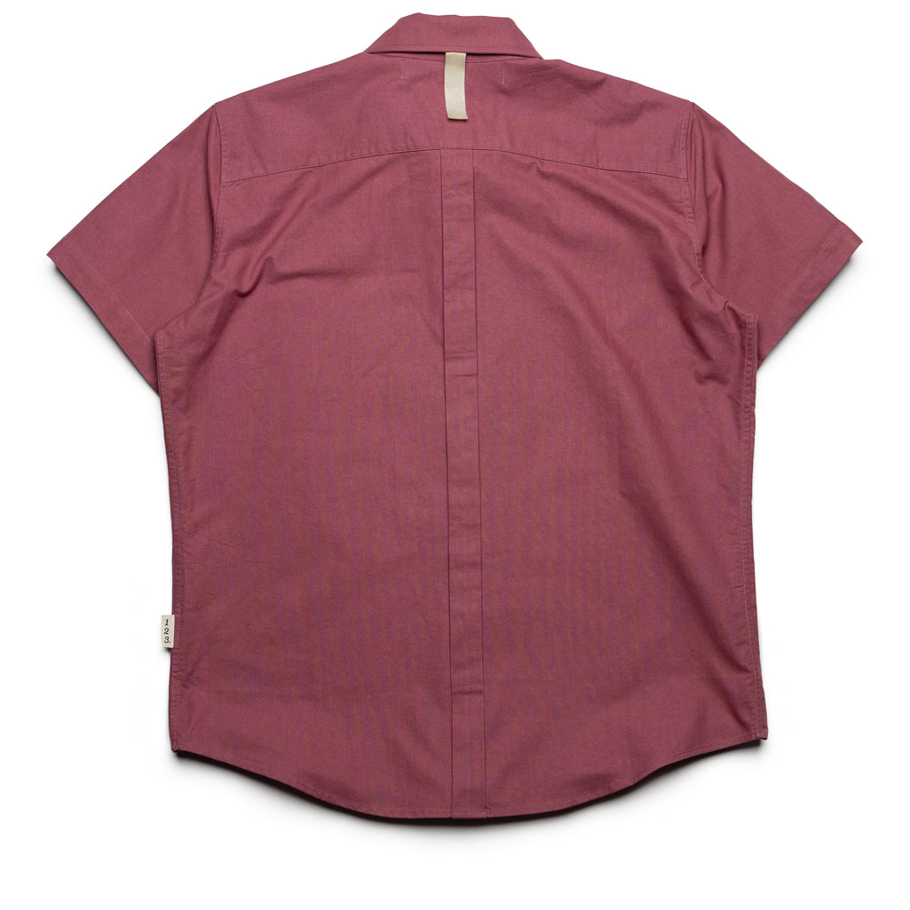 Premium Mauve Short Sleeve Oxford Shirt for Men - Business Casual Office Wear & Professional Advisory Board Meetings