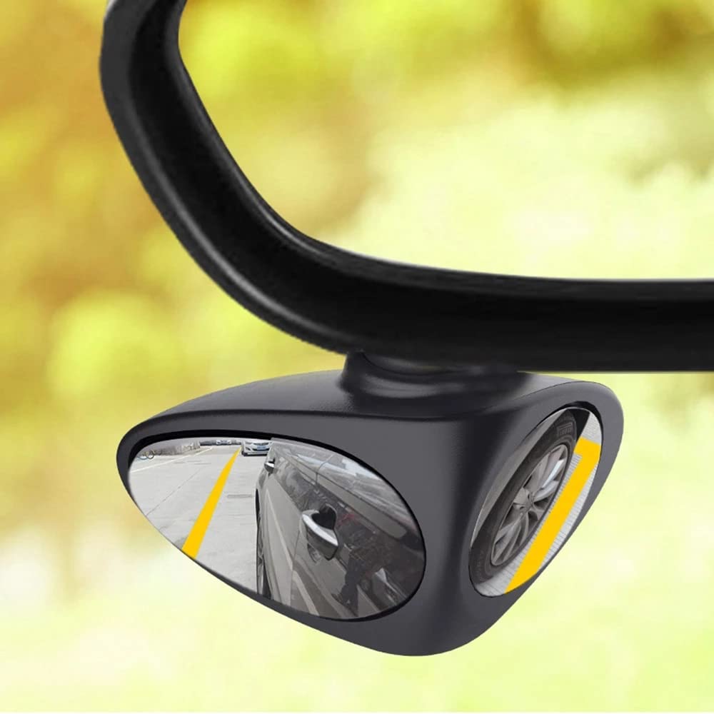 360° Rotatable Car Blind Spot Mirrors - Universal Wide Angle Convex Rear View Mirrors for Cars, Trucks & SUVs (2-Pack, Left+Right) - Improve Parking & Lane Changing Safety