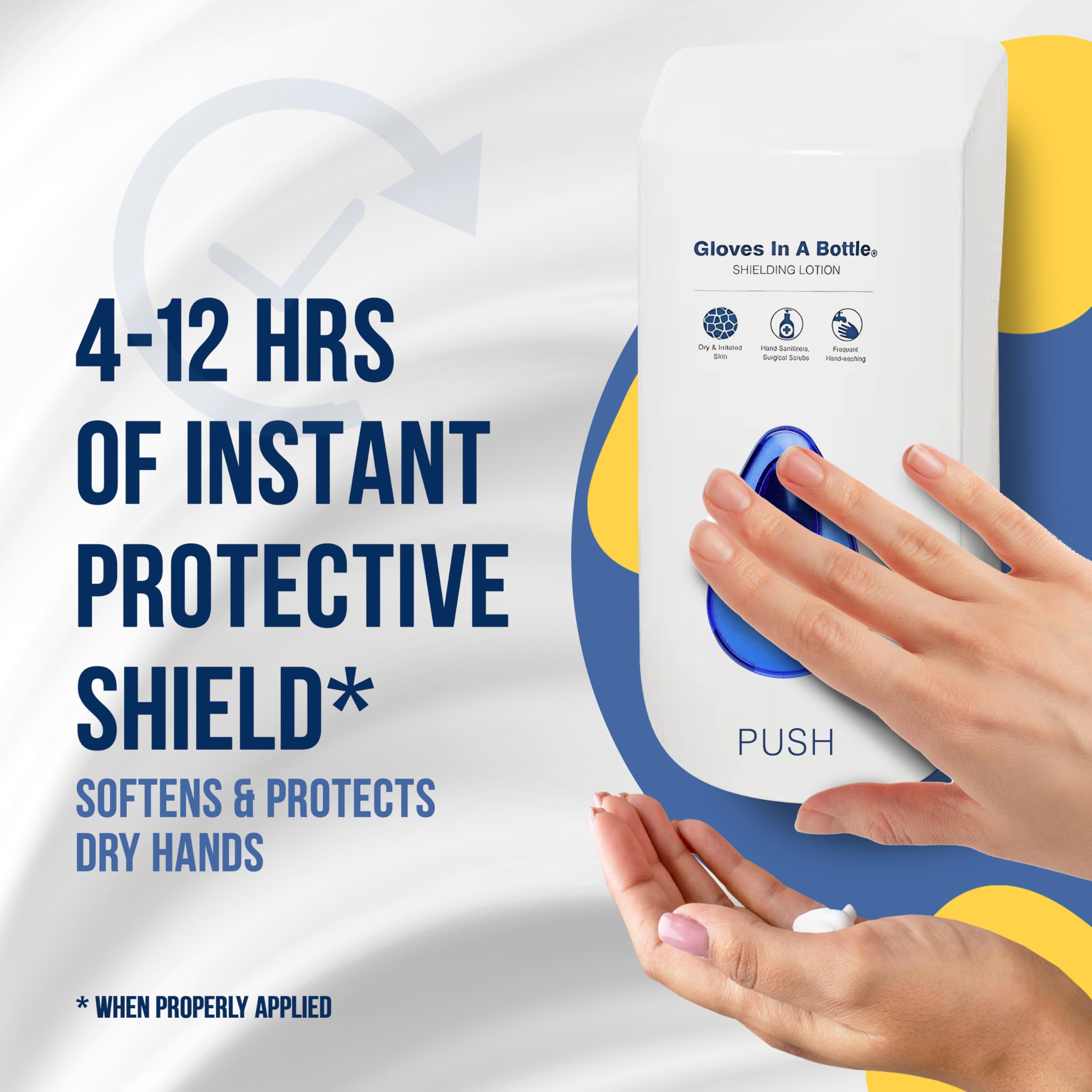 Gloves in a Bottle Shielding Lotion 3-Pack Refill Pouches for Dispenser | Moisturizing Hand Lotion for Dry Skin | Ideal for Nurses, Healthcare Workers & Frequent Hand Washers