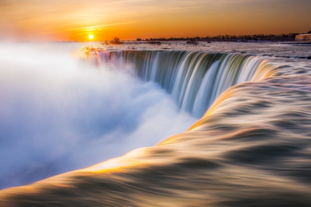 Niagara Falls New York Morning Sunrise 24x36 Signed Art Print - Wall Decor Poster for Living Room, Bedroom & Office