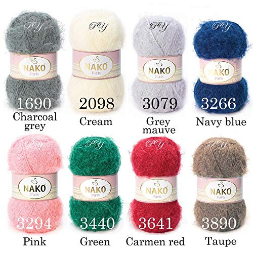 9 Balls NAKO Paris Acrylic Knitting Yarn - Soft Crochet Yarn for Shawls, Hats, Scarves, Sweaters & Winter Crafts | DIY Handmade Accessories & Cozy Fashion Projects