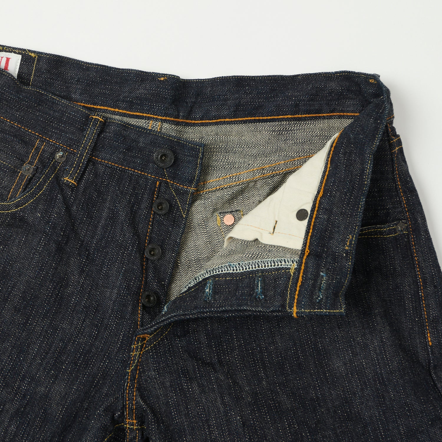 ONI 622 Kihannen 16oz 'Green Cast' Relaxed Tapered Jeans for Men - One Wash Selvedge Denim Pants - Perfect for Casual Wear & Street Style