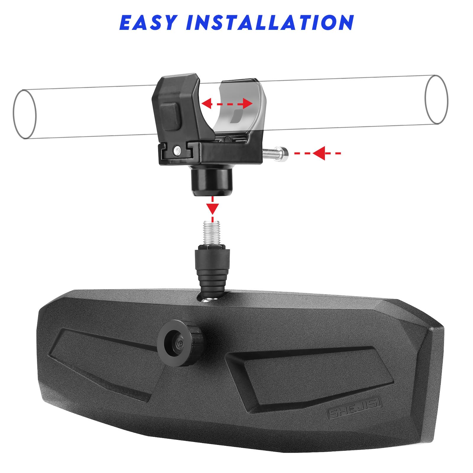 UTV Rear View Mirror - HD SXS UTV Mirrors with 360° Adjustable Angle for 1.5