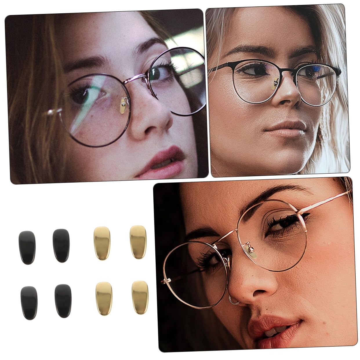 Lurrose 8-Pack Plastic Non-Slip Nose Pads for Glasses & Sunglasses - Comfortable Replacement Nose Pads for Eyewear, Shades, and Reading Glasses - Perfect for Daily Use, Sports, and Outdoor Activities