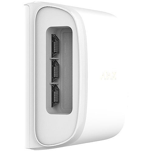 AJAX 42803.81.WH3 Wireless Outdoor Motion Sensor - Dual Side Curtain Detection, Anti-Masking & Pet Immunity (White) | Ideal for Home Security, Garage Protection & Perimeter Monitoring