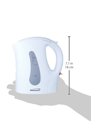 Brentwood 1L Cordless Electric Kettle - BPA Free, Fast Boiling, Auto Shut-Off - Perfect for Home, Office & Travel - White (3-Pack)