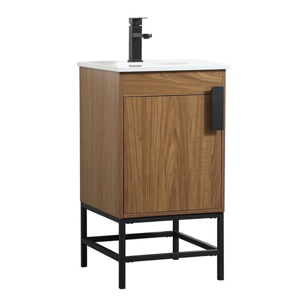 Modern 32-inch Single Bathroom Vanity with Backsplash - Elegant Grey Under Sink Storage Organizer Cabinet for Bathroom Decor | Perfect for Small Spaces, Apartments & Home Renovations