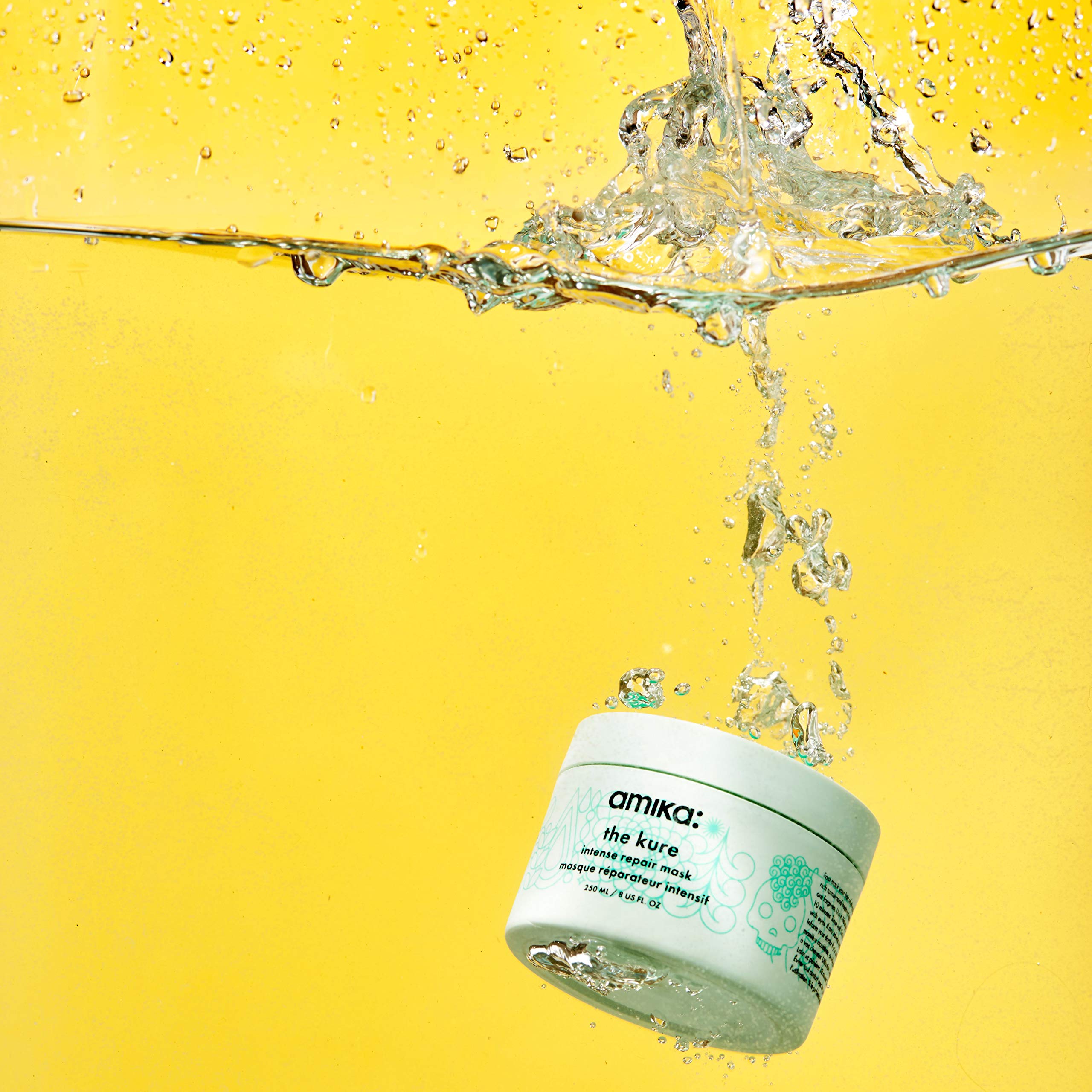 Amika The Kure Intense Repair Hair Mask - 8 oz Deep Conditioning Treatment for Damaged Hair - Unisex Hair Care for Dry, Brittle & Color-Treated Hair - Salon Quality At-Home Treatment